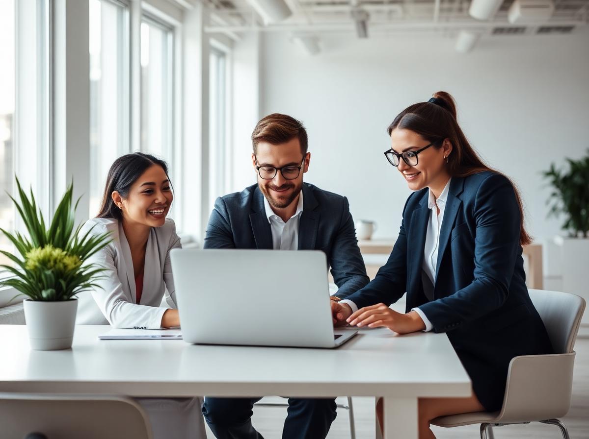 Small business team in a modern office