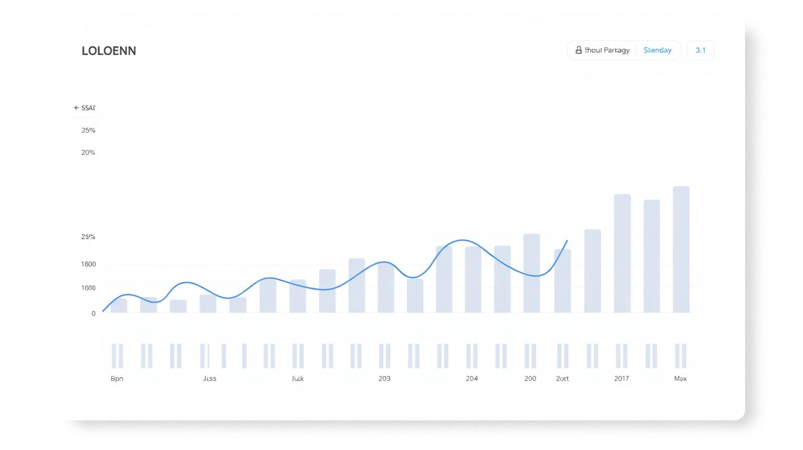 Analytics report mockup with charts